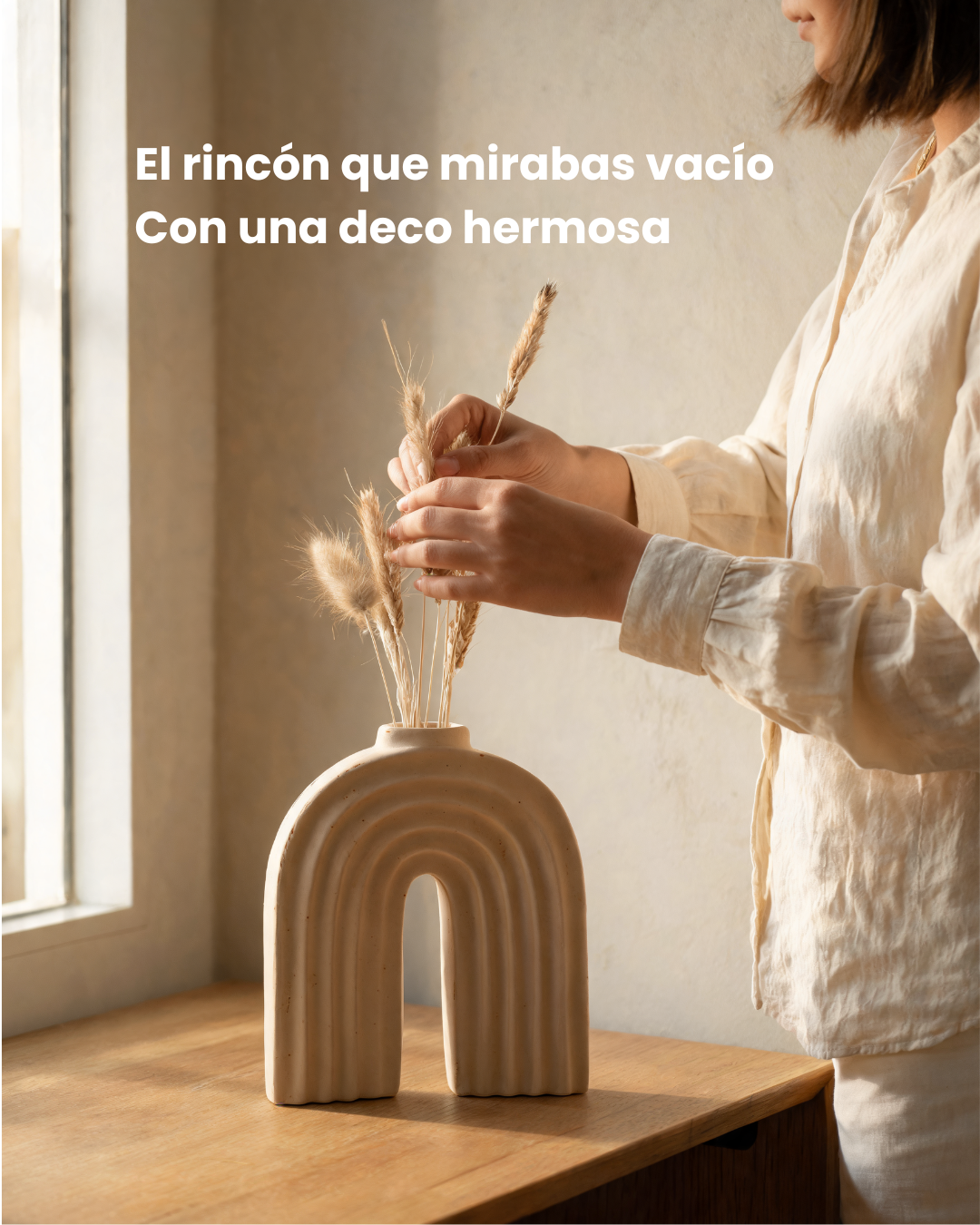 Florero Iris blanco