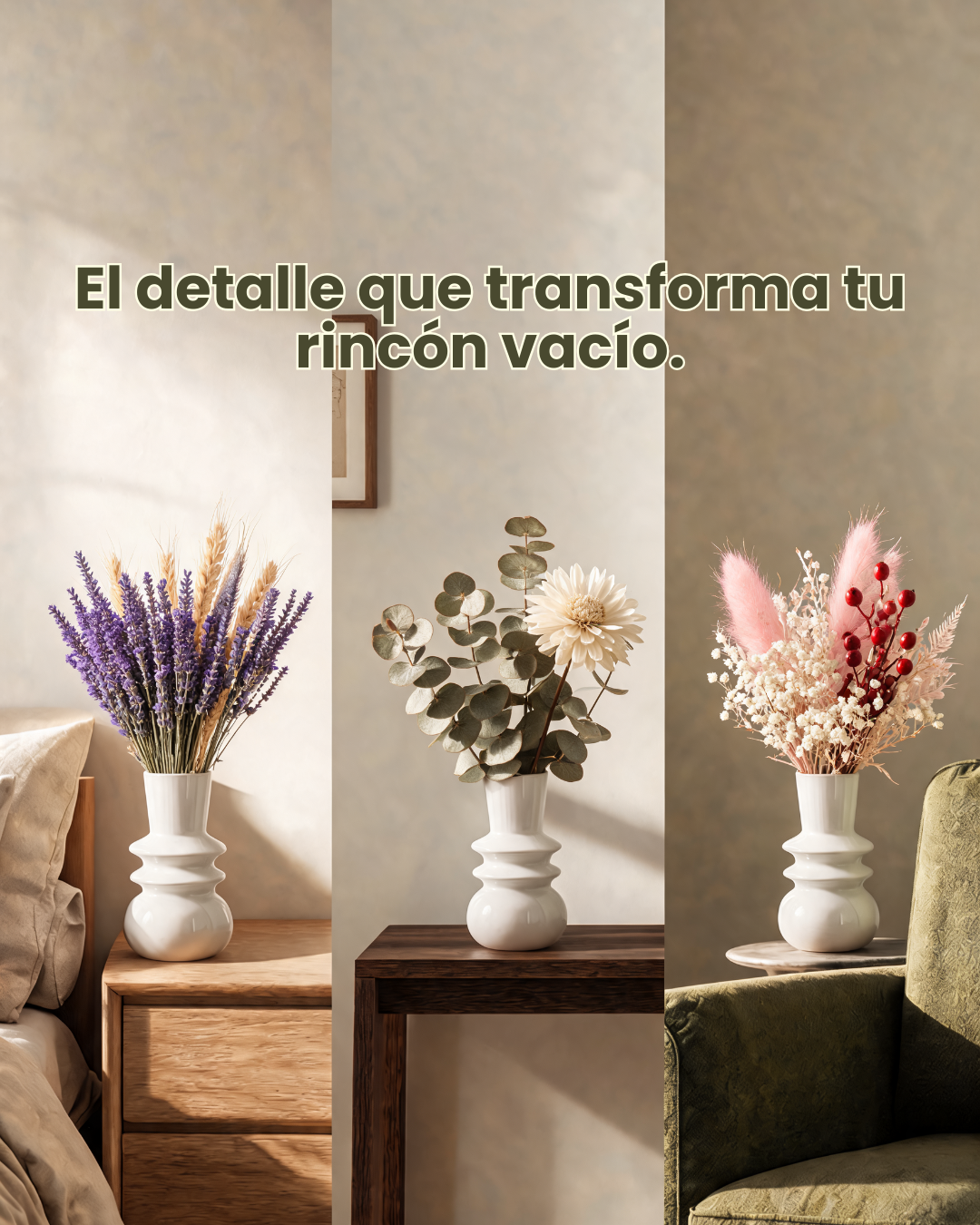 Florero Gaia blanco