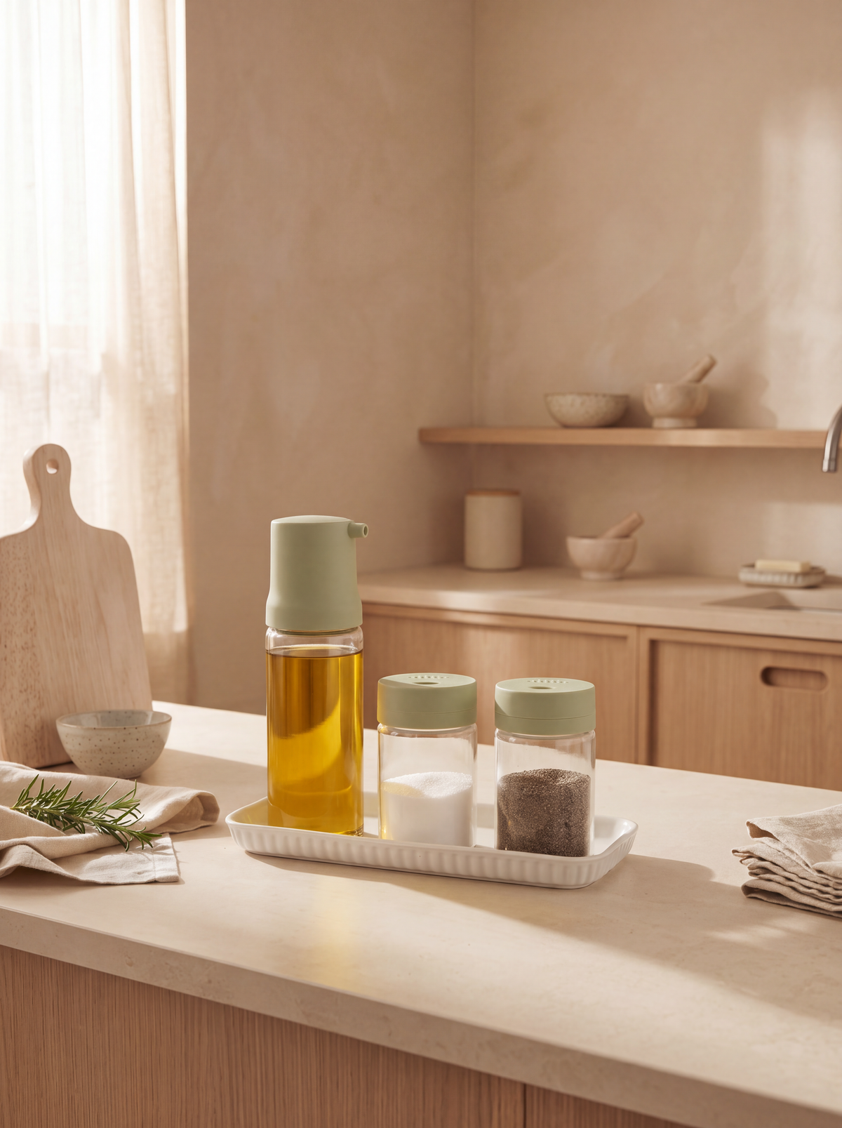 Set Oliva - 1 aceitera 300ml + 2 especieros 250ml