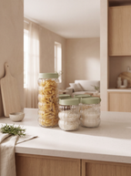 Set verde salvia - 1 recipiente 1000ml + 4 recipientes 500ml